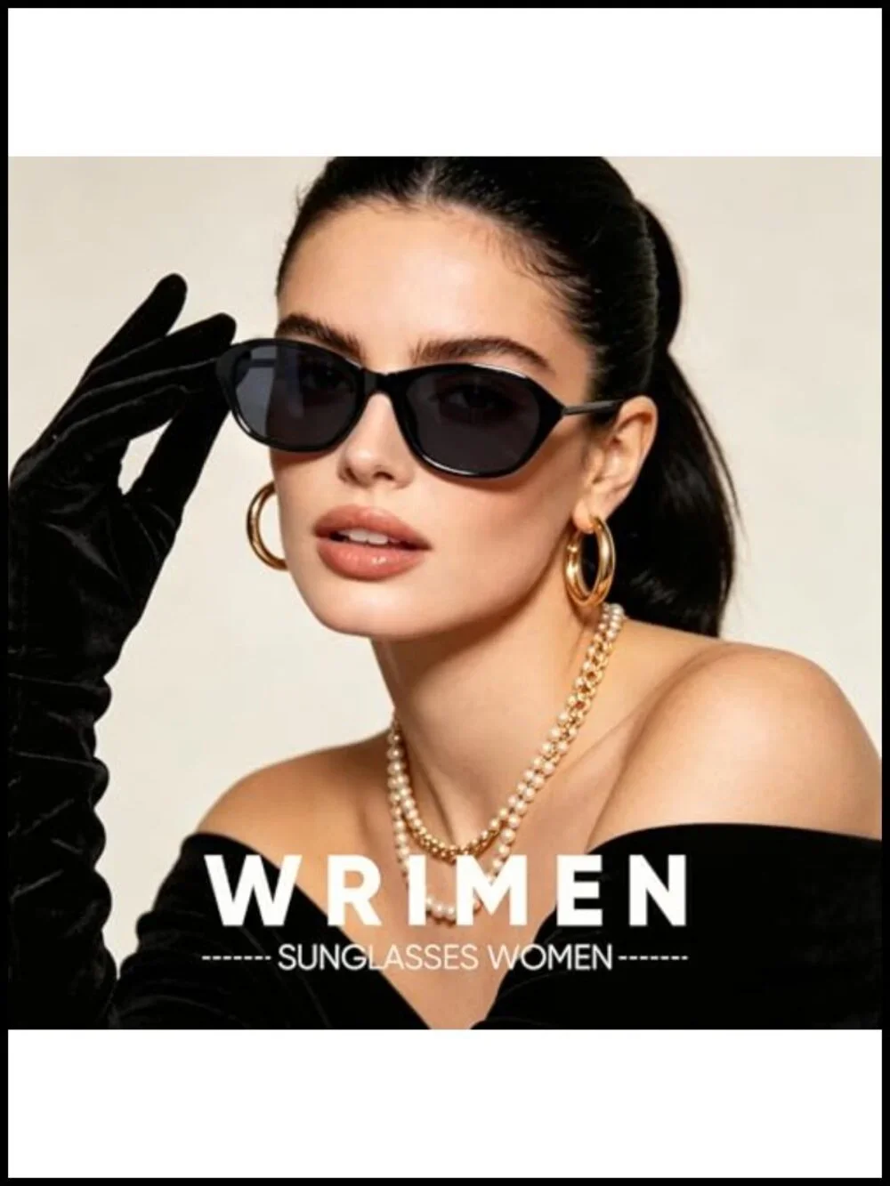 Retro Oval Cat Eye Sunglasses with UV Protection